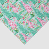 Palm Beach Kerst Waterverf Roze & Groene Bomen Tissuepapier (Detail)