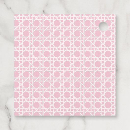 Palm Beach Monogram Crest Bedankjes Labels (Achterkant)