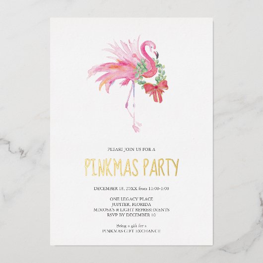 Palm Beach Noël Fête Invitation (Recto)