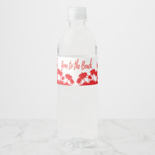 Palm Beach Party Favor Waterfles Etiket