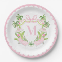 Palm Beach Roze Loungers Monogram Wapenschild