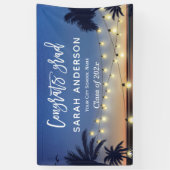 Palm Beach String Lights Congrats Graduparty Spandoek (Verticaal)