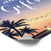 Palm Beach String Lights Kaart en Gifts Sign Poster (Hoek)