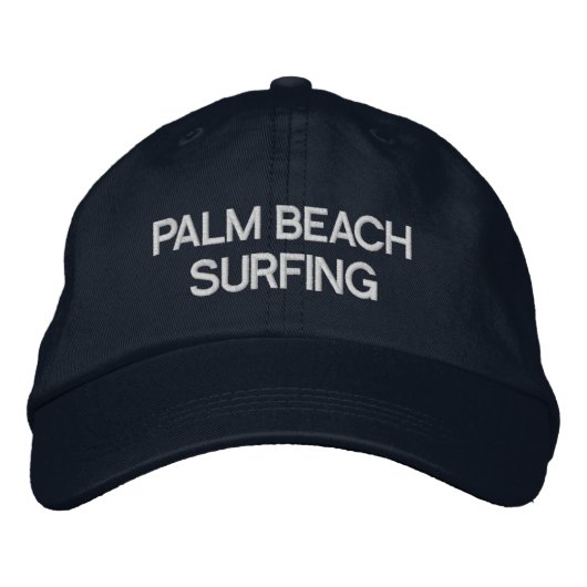 Palm Beach Surf Casquette de baseball brodé (Devant)