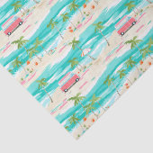 Palm Beach Tropical Island Beach Surf Van Tissuepapier (Detail)