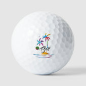 Palm Beach Tropical Sunrise Golfballen (Voorkant)