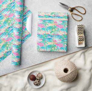 Palm Beach tropisch strand Cadeaupapier