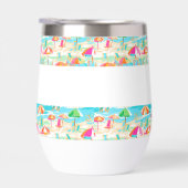 Palm Beach tropische eiland strand paraplu's (Rechts)