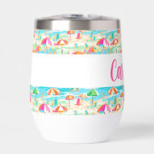 Palm Beach tropische eiland strand paraplu's (Voorkant)