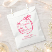 Palm Beach Tropische Logo | roze Bedankzakje (Geknipt)