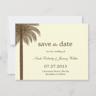Palm Beach Trouwkaart Save The Date Kaarten - Brui
