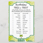 Palm Birthday dit of dat spel (Voorkant)
