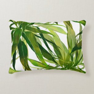 Palm bladeren hand geschilderd patroon accent kussen