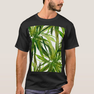 Palm bladeren hand geschilderd patroon t-shirt