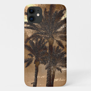 Palm Bomen Hoge Sepia iPhone 11 Hoesje