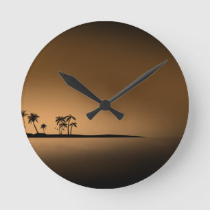 Palm-boom-eiland-Sunset1432 de GOUDEN ZON van het Ronde Klok