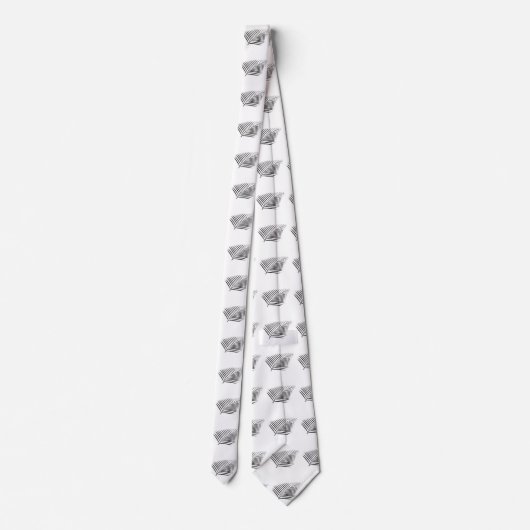 Palm Branch en Leaves Silhouette Stropdas (Achterkant)