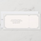 Palm bruiloft bestemmings ticket uitnodiging RSVP (Achterkant)