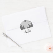 Palm bruiloft dank u stickers | envelopverzegelaar (Envelop)