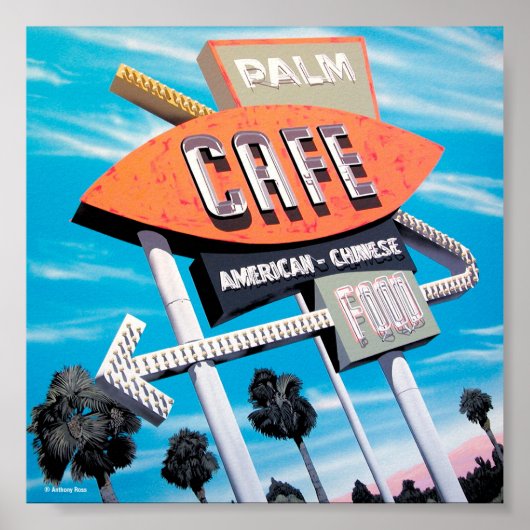 Palm Cafe on Route 66 Poster (Devant)