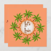 Palm Circle Luau Uitnodiging (Voorkant / Achterkant)