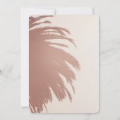 Palm Court wedding invitation Kaart (Achterkant)