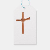 Palm Cross Elegant, minimalistisch Gouden Christel Cadeaulabel (Achterkant)