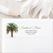 Palm Date Tree Elegant Modern Chic Etiket (Insitu)