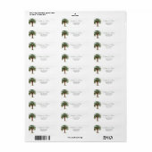 Palm Date Tree Elegant Modern Chic Etiket (Full Sheet)