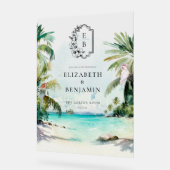 Palm de Plage Tropical | Bienvenue du Mariage Mono (Angle)