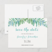 Palm destination mariage enregistrer les cartes de (Devant / Derrière)