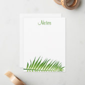 Palm Feuille écriture manuscrite Modèle Floral (Devant/Arrière en situation)