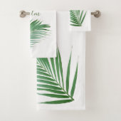 Palm Feuille Fronds Design Ensemble de serviettes  (En situation)