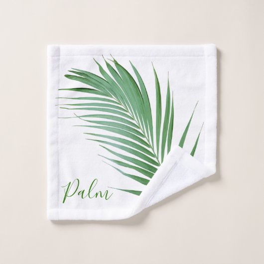 Palm Feuille Fronds Design Ensemble de serviettes  (Gant de toilette)