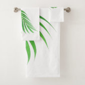 Palm Feuille Fronds Design Ensemble de serviettes  (En situation)