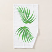 Palm Feuille Fronds Design Ensemble de serviettes  (Serviette à main)