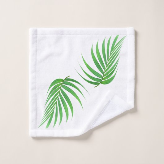 Palm Feuille Fronds Design Ensemble de serviettes (Gant de toilette)