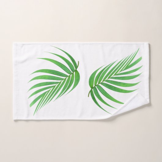 Palm Feuille Fronds Design Ensemble de serviettes  (Serviette à main)