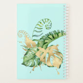 Palm Feuille Gold Turquoise Tropical Mariage (Dos)