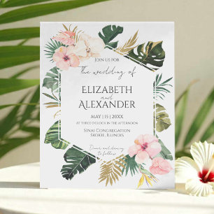 Palm Feuille Hibiscus Mariage de verdure tropicale