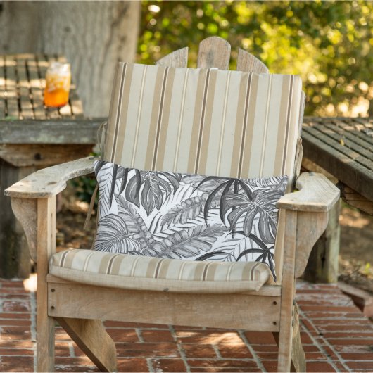 Palm Feuille Lumbar Coussin extérieur 13" x 21" (Chaise)