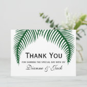 Palm Feuille Mariage Merci (Debout devant)