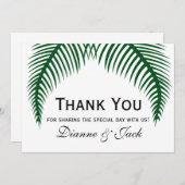 Palm Feuille Mariage Merci (Devant / Derrière)