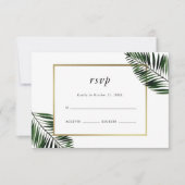 Palm Feuille Mariage Rsvp (Devant)