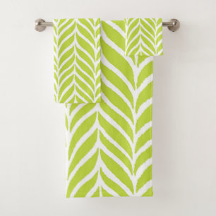 Palm Feuille Motif Chartreuse Green
