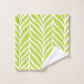 Palm Feuille Motif Chartreuse Green (Gant de toilette)