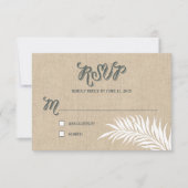Palm Feuille RSVP /Cartes de réponse Mariage (Devant)