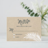 Palm Feuille RSVP /Cartes de réponse Mariage (Debout devant)