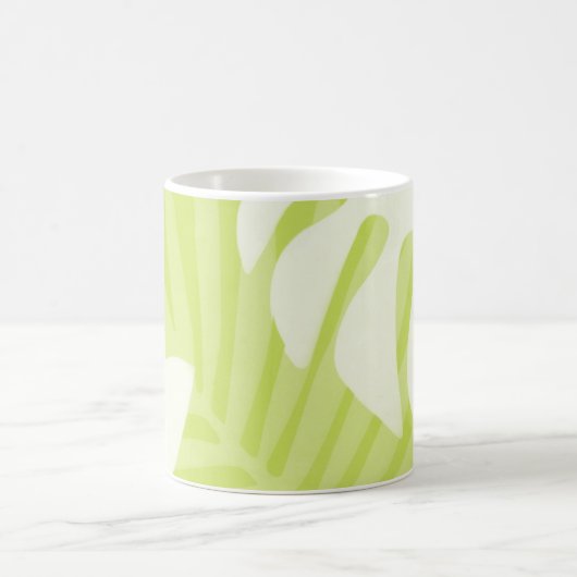 Palm Feuille Trio Lime Green Coffee Mug (Centre)