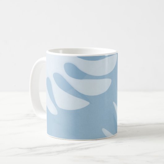 Palm Feuille trio Sky Blue Coffee Mug (Devant gauche)